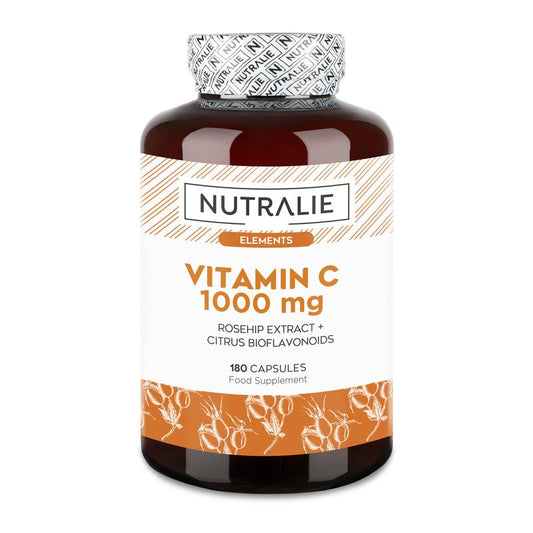 Nutralie Vitamin C 1000Mg with Rosa Canina Antioxidant , 180 capsules