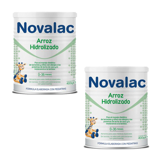 Pack 2 X Novalac Hydrolysed Rice 400 gr, 1 Neutral Pot