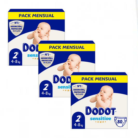 Dodot Sensitive Newborn Box Size 2, 3 x 80 Units