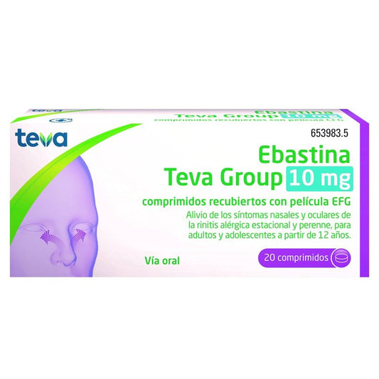 Ebastine Teva 10 mg, 20 Tablets