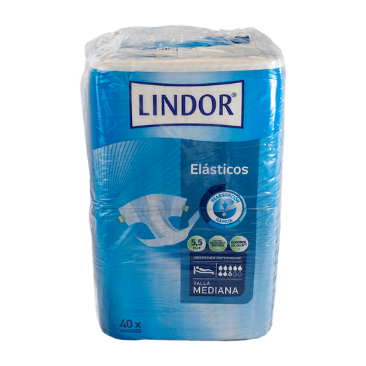 Lindor Elastic Diaper Supernight Medium Size 80 units