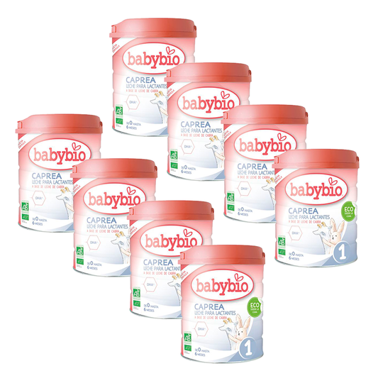 Babybio Pack Caprea 1 Goat's Milk 0-6 Months, 8 x 800g