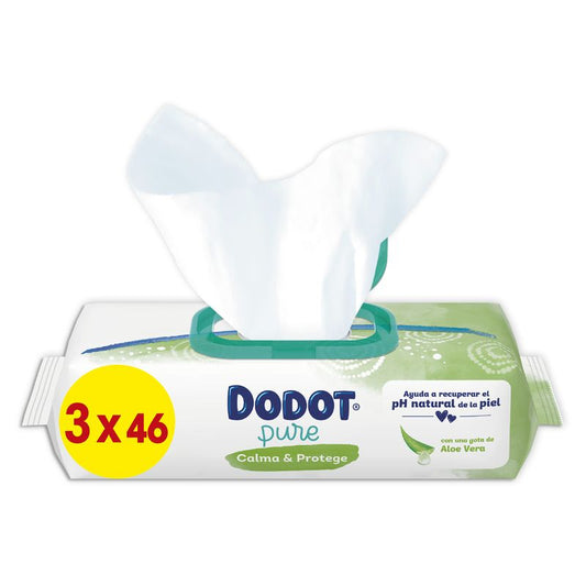 Dodot Pure Soothe & Protect Baby Wipes, 138 wipes