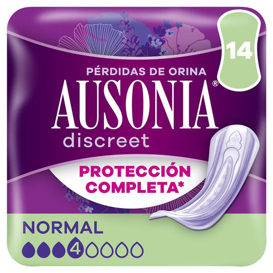 Ausonia Discreet Urine Loss Pads for Normal Women, 14 Units