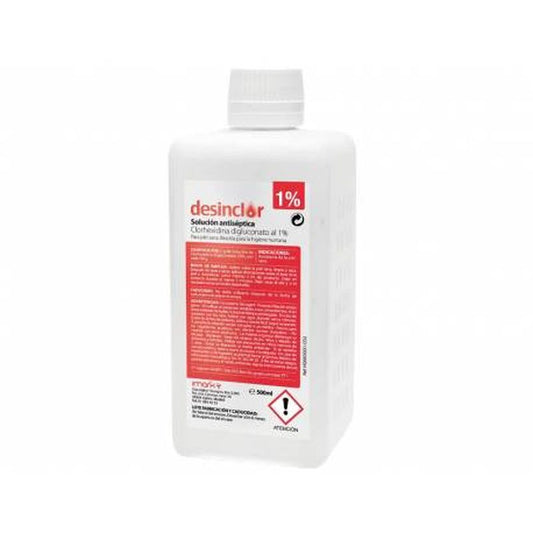 Desinclor (Red) Chlorhexidine Antiseptic Solution 1%, 500Ml.