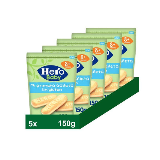 Hero Baby Pack Solo My First Gluten Free Biscuit, 5 X 150 g