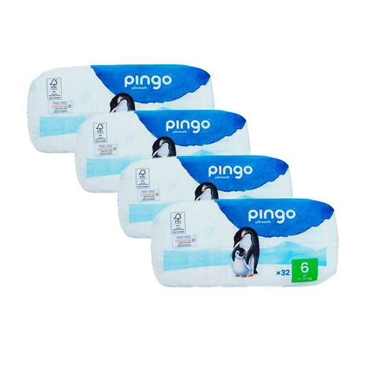 Pack 4 X Pingo Ecological Nappies, Size 6 Xl (32 Units)