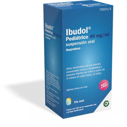 Ibudol Paediatric 40 Mg/Ml , oral suspension 1 vial 150 ml + oral syringe