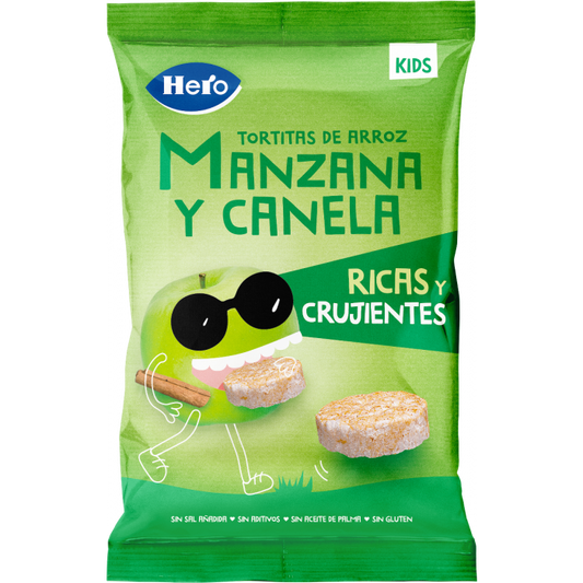 Hero Snack Kids Rice & Apple Cinnamon Pancakes , 40 grams