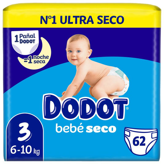 Dodot Baby Dry Value Pack size 3 (6-10 kg) -62 Units