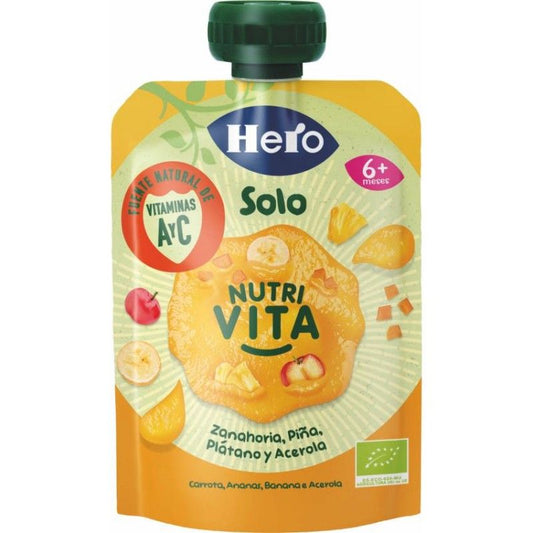 Hero Baby Eco Sachet Solo Banana, Carrot, Pineapple and Acerola,100gr