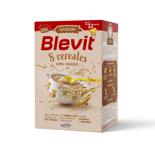 Blevit Baby Food Superfibre 8 Cer. And Cocoa, 500 grs