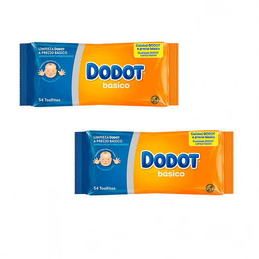 Dodot Wipes Basic Pack, 2 x 54 (108 pieces)