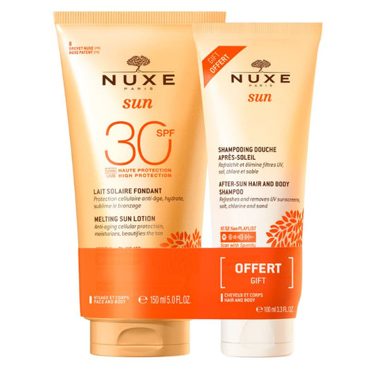 Nuxe Duo Sun Milk Spf30 and After Sun Shampoo & Shower Gel