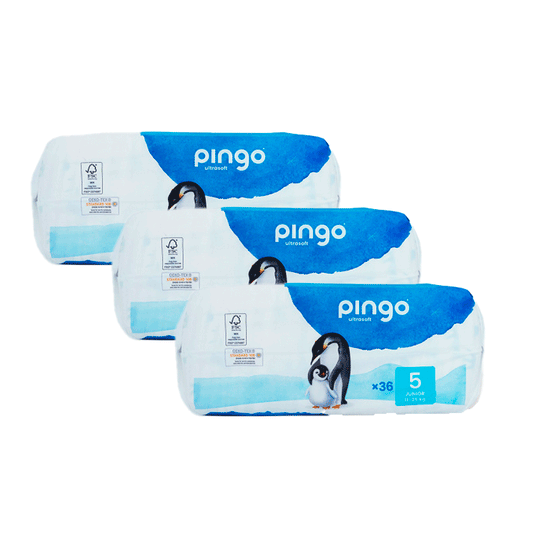 Pack 3 X Pingo Ecological Nappies, Size 5 Junior (36 Units)