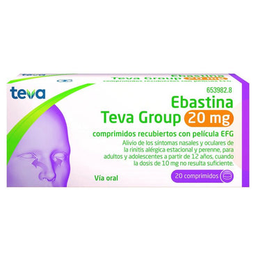 Ebastine Teva 20 mg, 20 Tablets