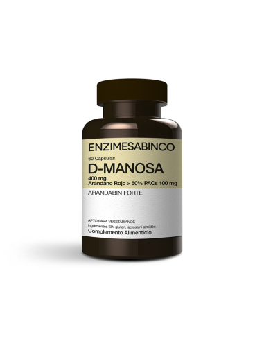 Enzimesab D-Mannose + Cranberry 50% Pacs, 60 Capsules