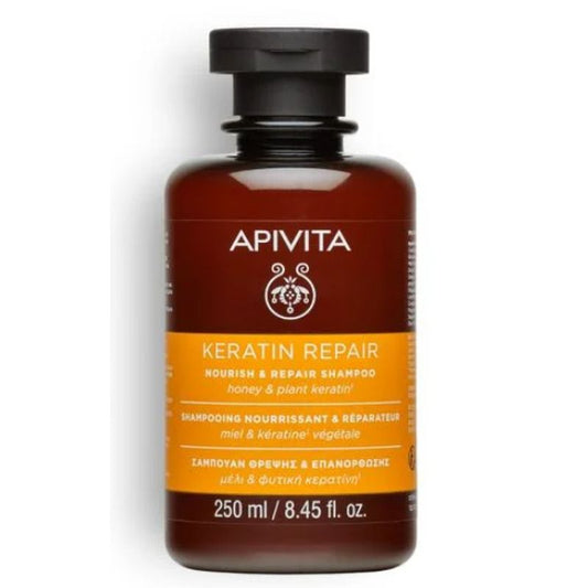 Apivita Keratin Repair Moisturising & Smoothing Shampoo, 250 ml