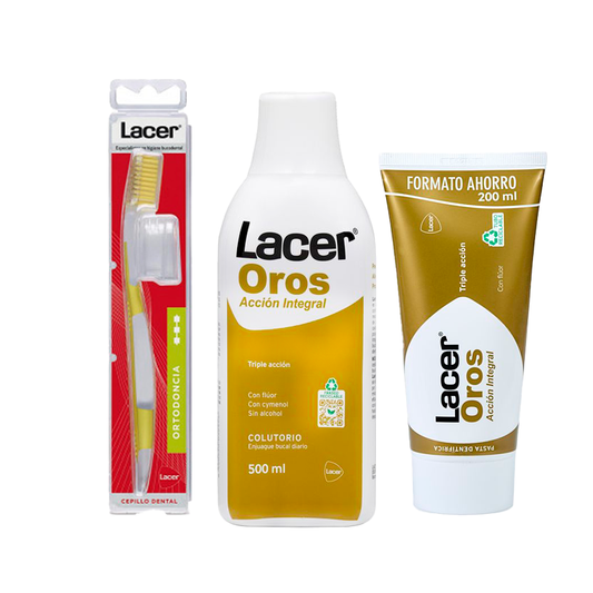 Lacer Ortolacer Pack (Mouthwash + toothpaste + toothbrush)