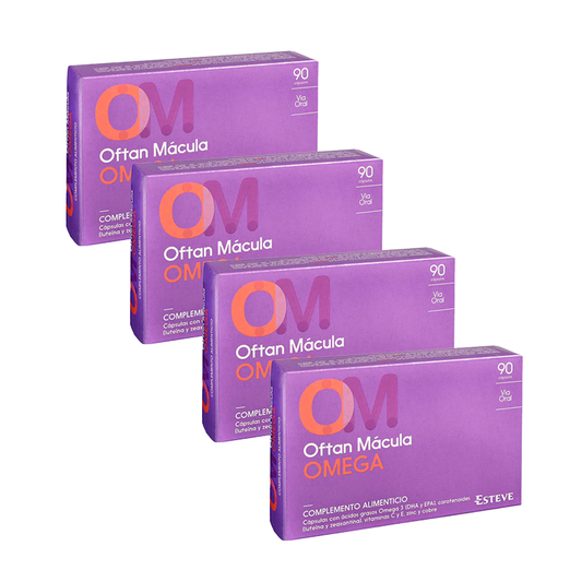 Pack 4 Oftan Omega Macula Eye Health Food Supplement 90 Capsules
