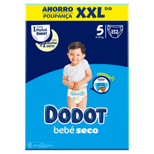 Dodot Baby-Dry Nappies Size 5 , 152 units