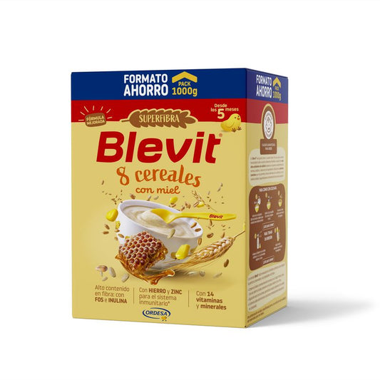 Blevit Baby Food Superfibre 8 Cereals & Honey, 1000 grs.