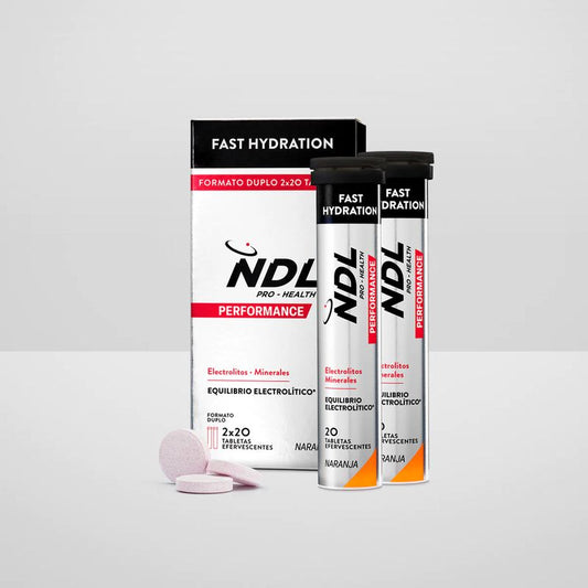 NDL Pro-Health Rapid Hydration Orange Flavoured Effervescent Tablets, Pack 2, 40 Tablets