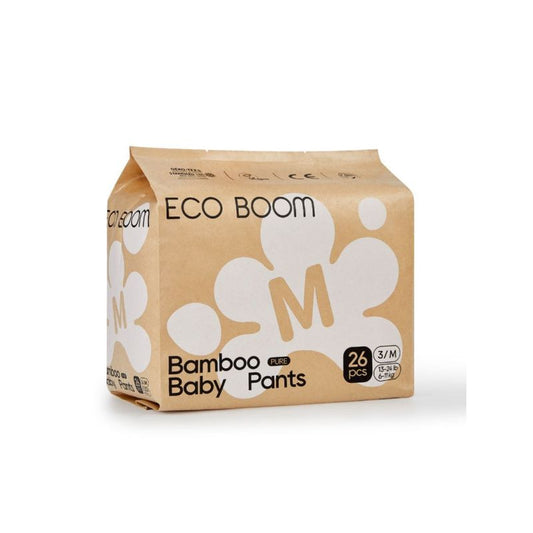 Eco Boom Pants Bamboo - Diaper Pants - Pure M, 26 pcs.