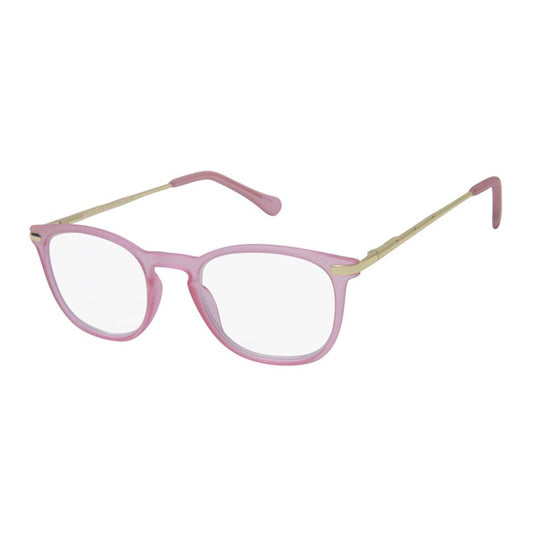 Surgicalmed Euro Optics Presbyopia Reading Glasses Light (Clear Matte Pink & Gold Temples) (+1.50) Clear Matte Pink & Gold Temples, 1 piece