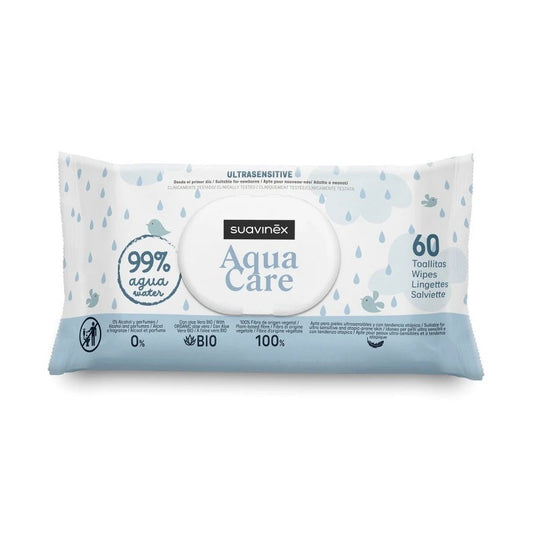 Suavinex Aqua Care Wipes Pack, 60 pieces