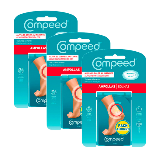 Pack 3 Compeed Blisters Hydrocolloid Size M, 3x10 units