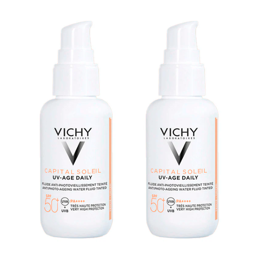 Vichy Duplo Uv-Age Daily With Colour Water Fluid Spf 50+ , 2X40 Ml