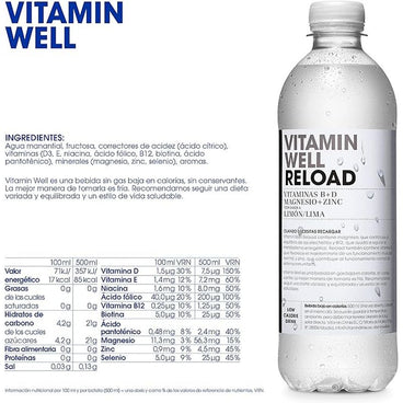 Vitamin Well Reload Lime/Lemon, 500 ml