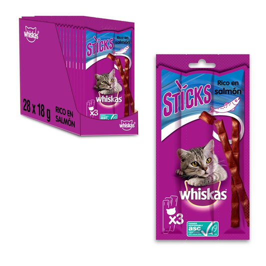 Whiskas Sticks Salmon Box 28X18Gr