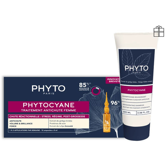 Phyto Phytocyane Women's Hair Loss Reactional Ampoules+Shampoo Pack