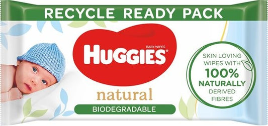 Huggies Pure Biodegradable Wipes, 48 Pcs