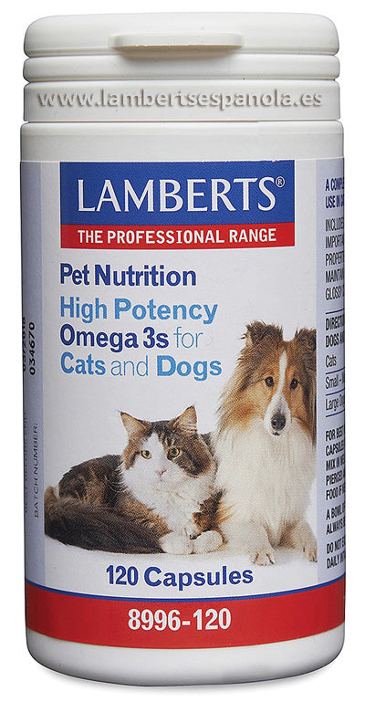 Lamberts Pet Nutrition (Omega 3) Dog Cat 120 Capsules