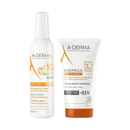A-Derma Exomega Ctrl Cream Spf 50+ 150Ml Ad + Aderma Protect Children's Sun Spray Spf50+ 200 Ml