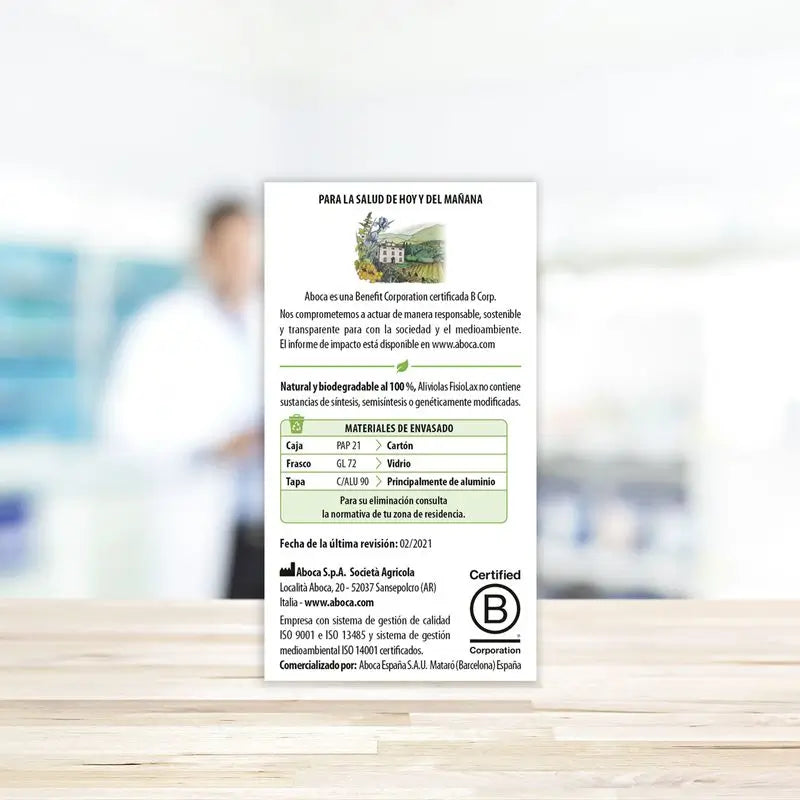 Aboca Aliviolas Fisiolax Constipation, 90 tablets