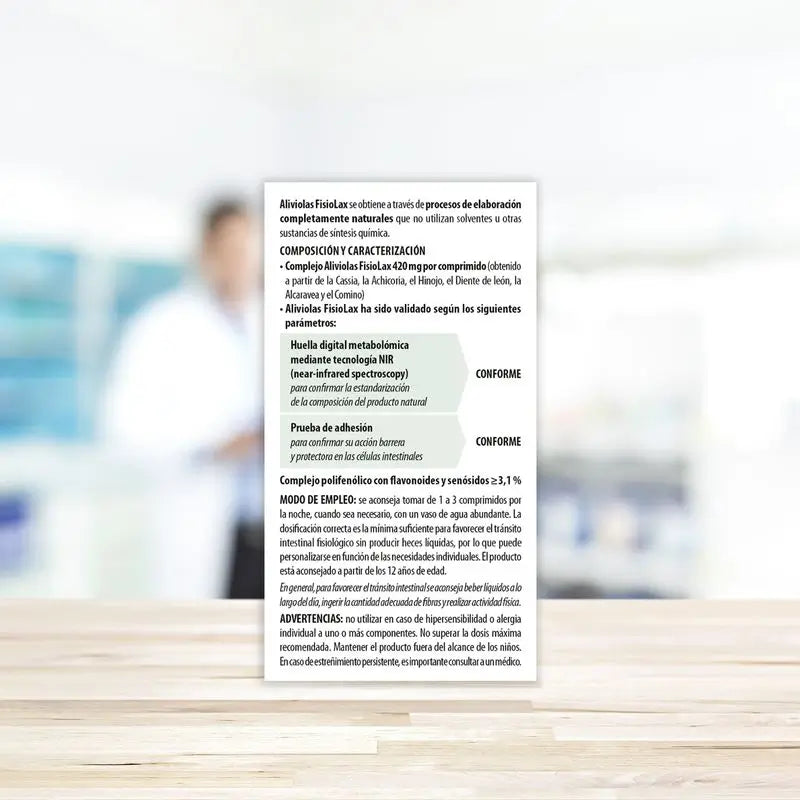 Aboca Aliviolas Fisiolax Constipation, 90 tablets