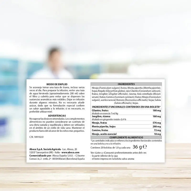 Aboca Coligas Fast Tisanes, 20 sachets