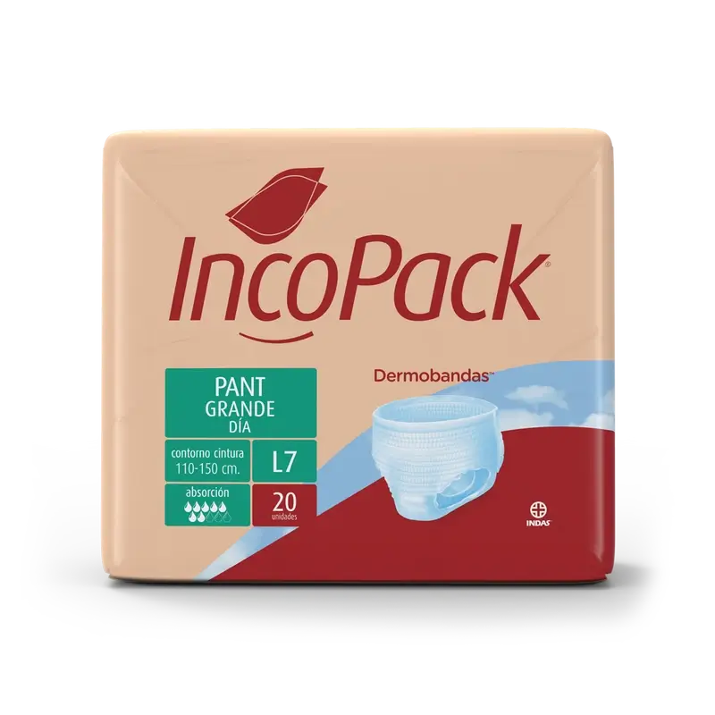 Incopack Absorbent Pant Day Large Size , 80 units