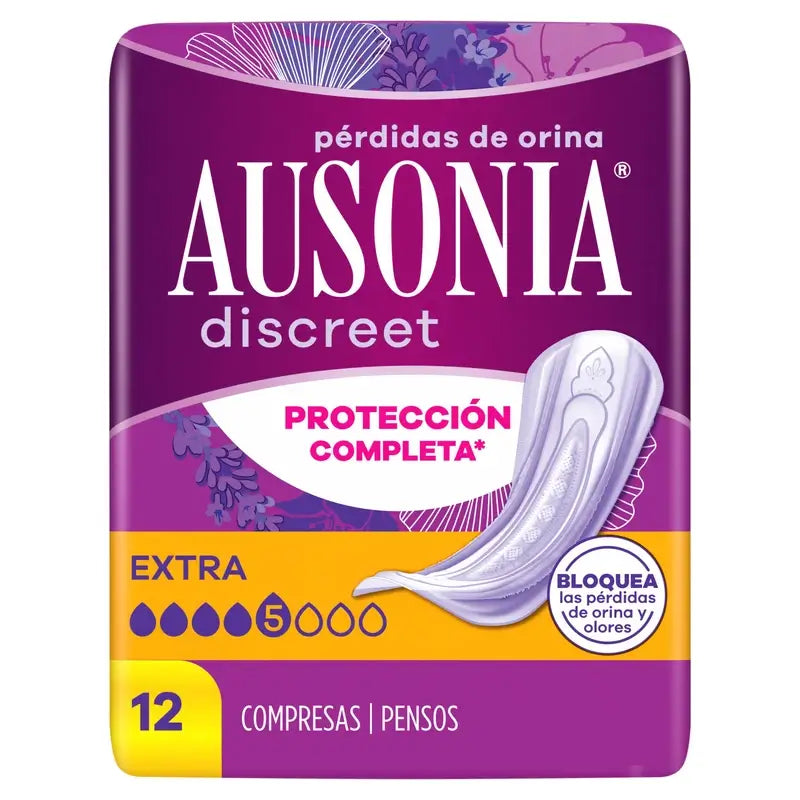 Ausonia Discreet Extra Urine Leakage Pads, 12 Units