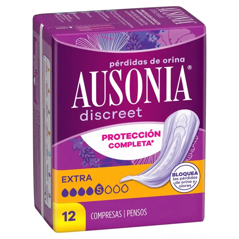 Ausonia Discreet Extra Urine Leakage Pads, 12 Units