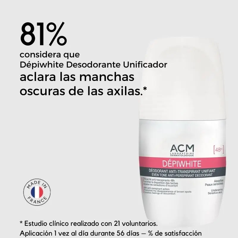 Acm Laboratoire Dépiwhite Antiperspirant Unifying Deodorant, 50 ml