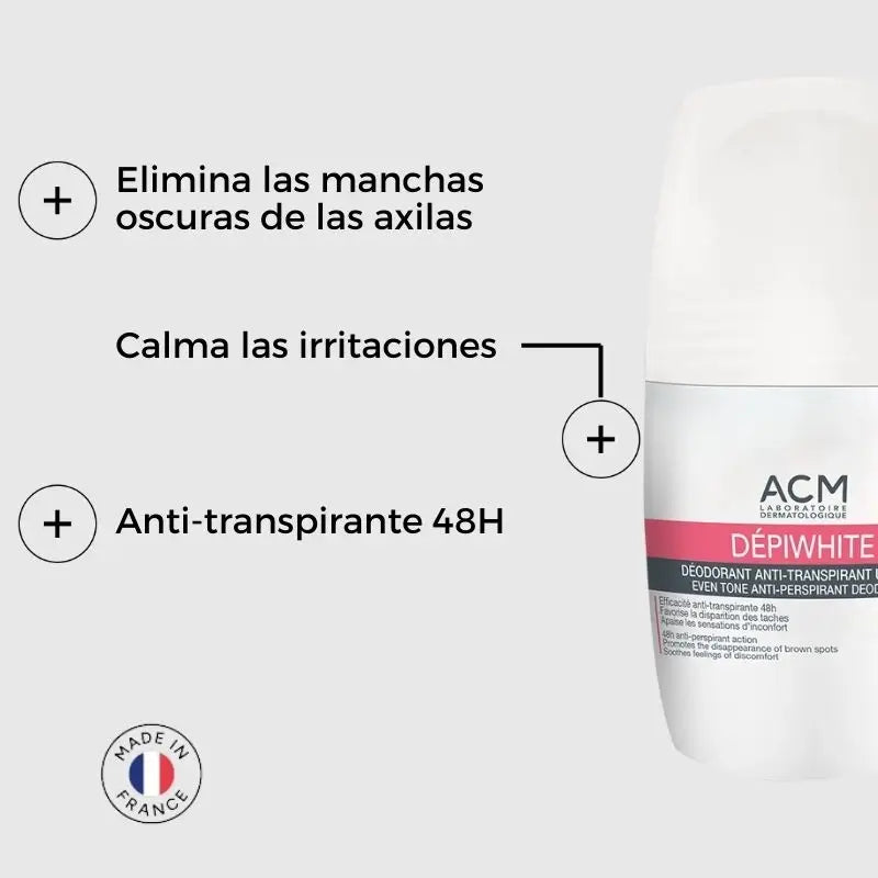 Acm Laboratoire Dépiwhite Antiperspirant Unifying Deodorant, 50 ml