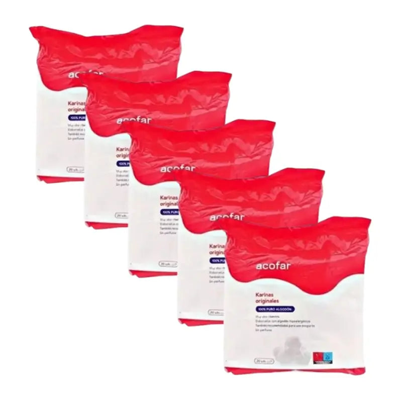 Acofar Karinas Tocological Cotton Pads, 5x20 Units