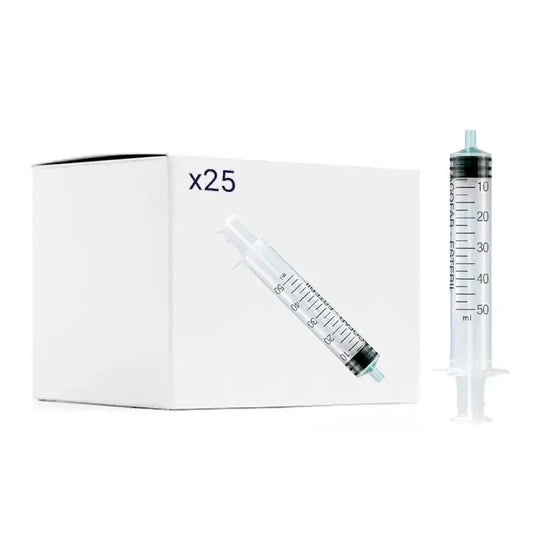 Acofar Packs Sterile Needle Free Syringes 3 pieces 50 ml, 3 x 25 pcs.
