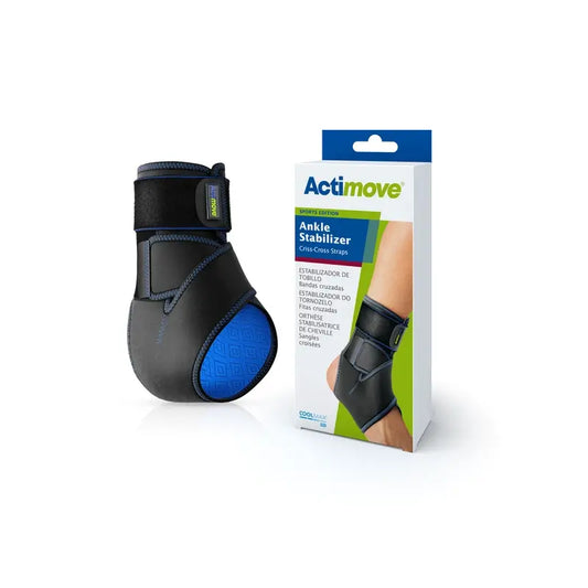 Actimove Ankle Stabilisation Brace With Cross Bands, Black, Universal Size