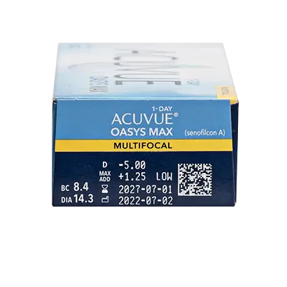 Acuvue 1 Day Oasys Max Daily Multifocal Lenses , 30 units - +5.75, 8.4, Baja, 14.30